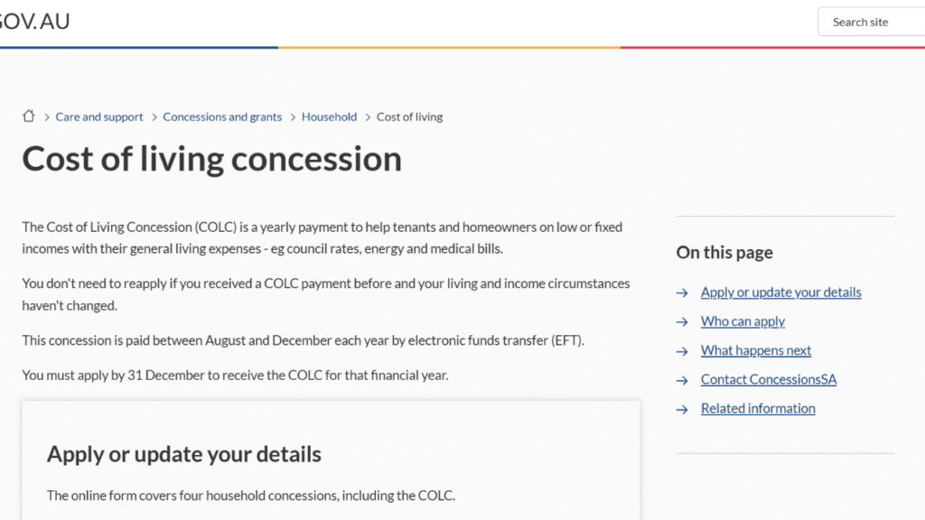 centrelink cost of living support 2025
