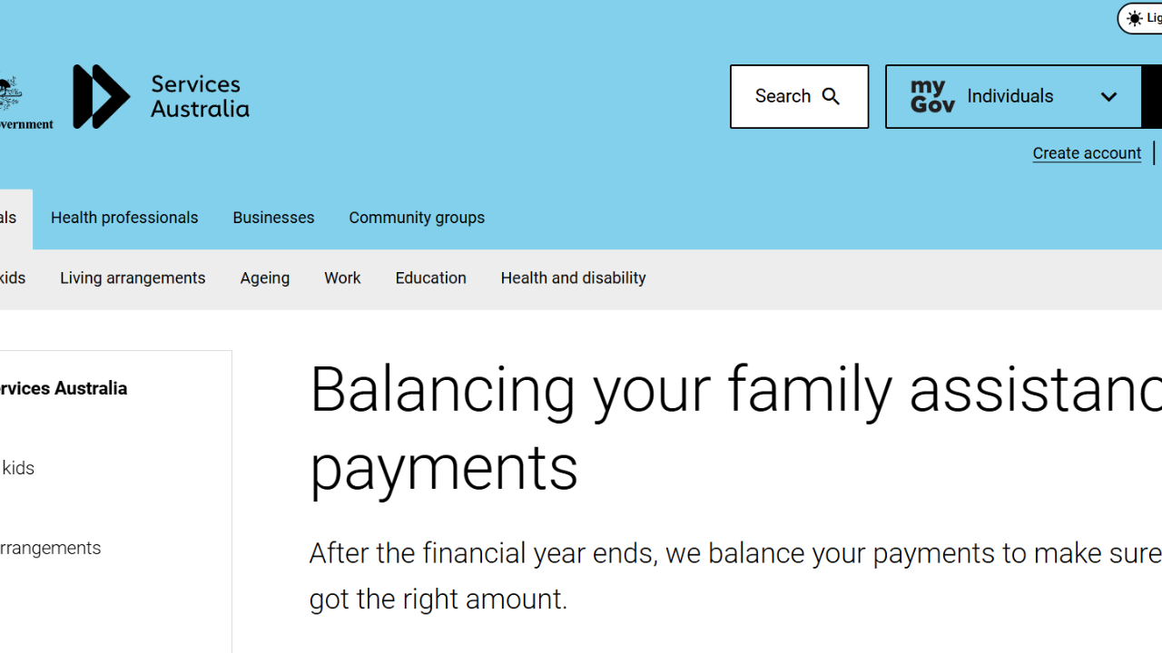 family tax recipient